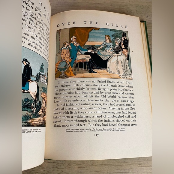 Old OVER THE HILLS OF MY BOOK HOUSE Book FAIRY TALES JACK / BEANSTALK THUMBELINA - Picture 12 of 14